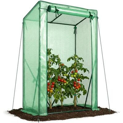 VOUNOT ® Invernadero para Tomates 100x50x150 cm, Túnel de Cultivo con Techo Inclinado, Gran Puerta Frontal, Cubierta PE Reforzada 135g/m², para Plantas Verduras Flores, Verde VOUNOT ® Invernadero para Tomates 100x50x150 cm, Túnel de Cultivo con Techo Inclinado, Gran Puerta Frontal, Cubierta PE Reforzada 135g/m², para Plantas Verduras Flores, Verde
