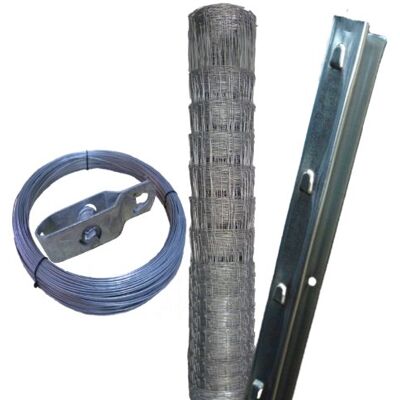 Aquagart Valla forestal de 250 m, 100/15/15 + postes + alambre tensor Aquagart Valla forestal de 250 m, 100/15/15 + postes + alambre tensor