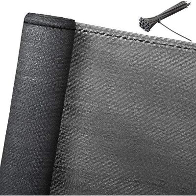 WOLTU Pantalla de Privacidad 2x15 m, Pantalla HDPE 150 g/m² para Balcón Jardín, Protección de Privacidad Recortable, Resistiente al Viento y Polvo, Protección UV, Antracita WOLTU Pantalla de Privacidad 2x15 m, Pantalla HDPE 150 g/m² para Balcón Jardín, Protección de Privacidad Recortable, Resistiente al Viento y Polvo, Protección UV, Antracita