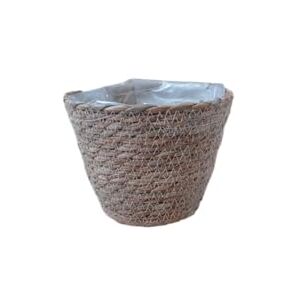 DECOALIVE Maceta de Fibras Trenzadas de Ø12cm Ideal para Plantas de Interior con Estilo Natural y Elegante DECOALIVE Maceta de Fibras Trenzadas de Ø12cm Ideal para Plantas de Interior con Estilo Natural y Elegante