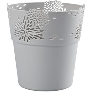 VERDENIA Aster 20521 Maceta Decorativa para Plantas de plástico, diseño Calado, Muchos Colores, Muchos tamaños, 11,5 cm, Color Gris VERDENIA Aster 20521 Maceta Decorativa para Plantas de plástico, diseño Calado, Muchos Colores, Muchos tamaños, 11,5 cm, Color Gris