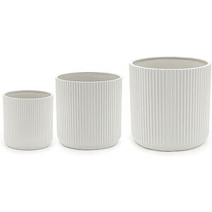 Amazon Basics Tamaños Variados Maceteros Circulares de Cerámica con Ranuras - Maceteros Amazon Basics Tamaños Variados Maceteros Circulares de Cerámica con Ranuras - Maceteros
