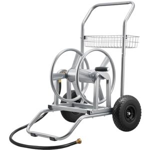 VEVOR Carro Portamangueras de Jardín de Alta Presión de 60/90 Metros, con Dos Ruedas, Asa y Cesta de Almacenamiento de Malla Resistente, para Jardín, Coche y Mascotas, 675 x 610 x 900 mm, Plata VEVOR Carro Portamangueras de Jardín de Alta Presión de 60/90 Metros, con Dos Ruedas, Asa y Cesta de Almacenamiento de Malla Resistente, para Jardín, Coche y Mascotas, 675 x 610 x 900 mm, Plata