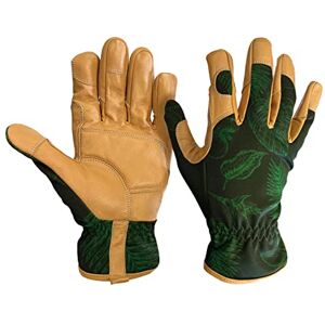 Guantes de Jardinería de Cuero con Impresión Botánica - Guantes de Jardín Guantes de Jardinería de Cuero con Impresión Botánica - Guantes de Jardín