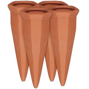 Relaxdays , Terracota Kit de riego automático, Cuatro dispensadores de agua, cerámica, 13 x 5 x 4,5cm Relaxdays , Terracota Kit de riego automático, Cuatro dispensadores de agua, cerámica, 13 x 5 x 4,5cm