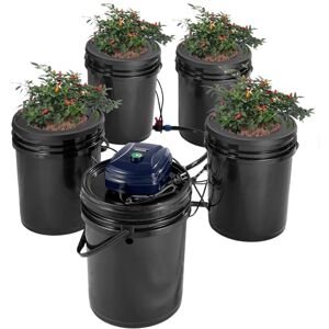 VEVOR RDWC Sistema de Cultivo hidropónico, Kit de Goteo Superior, Cultivo de Agua Profunda de recirculación de 20 L 4 Cubos, con Bomba de Aire, Dispositivo de Nivel de Agua, para Verduras de Hoja VEVOR RDWC Sistema de Cultivo hidropónico, Kit de Goteo Superior, Cultivo de Agua Profunda de recirculación de 20 L 4 Cubos, con Bomba de Aire, Dispositivo de Nivel de Agua, para Verduras de Hoja