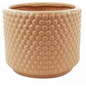 Leaf Dusty Pink Peach Raised Dots Ceramic Plant Pot 15 x 15 x 12.5cm Marca Leaf Dusty Pink Peach Raised Dots Ceramic Plant Pot 15 x 15 x 12.5cm Marca