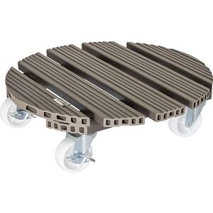 WAGNER Soporte con Ruedas para Plantas WPC Ø 38,5 x 11 cm I Carrito para Flores para Uso Exterior + Interior I Wood Plastic Composite FSC®, Topo I Capacidad de Carga 120 kg WAGNER Soporte con Ruedas para Plantas WPC Ø 38,5 x 11 cm I Carrito para Flores para Uso Exterior + Interior I Wood Plastic Composite FSC®, Topo I Capacidad de Carga 120 kg