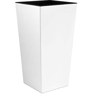 Prosperplast XS tamaño blanco URBI 26 cm de altura maceta de plástico con forro interior, 7 colores Prosperplast XS tamaño blanco URBI 26 cm de altura maceta de plástico con forro interior, 7 colores