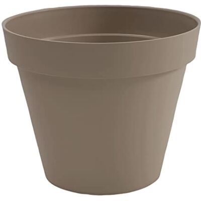 Eda Plastiques Maceta Toscane - 25x20.6cm - 6l - Taupe - Maceta Eda Plastiques Maceta Toscane - 25x20.6cm - 6l - Taupe - Maceta