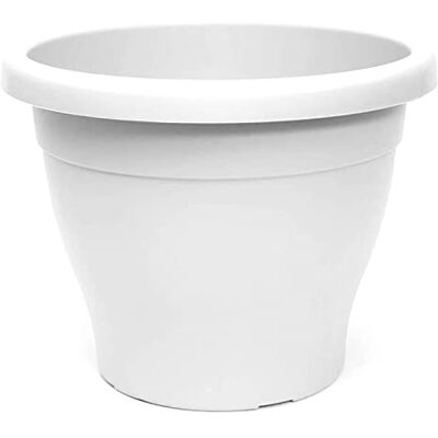 AC Meta Mediterránea Plástico Resistente Ideal para el Hogar, Plantas, Jardín, Decorión. Cuidado de Plantas Forma Redonda Ø 20 cm Color Blanco AC Meta Mediterránea Plástico Resistente Ideal para el Hogar, Plantas, Jardín, Decorión. Cuidado de Plantas Forma Redonda Ø 20 cm Color Blanco