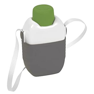 EDA Gourde 1 L ISOTHERME Avec BANDOULIERE Dim. 13,5 X 9,5 X 23 CM Gris GALET Vert Matcha Blanc 10885 G.GL/V.MC CX25 EDA Gourde 1 L ISOTHERME Avec BANDOULIERE Dim. 13,5 X 9,5 X 23 CM Gris GALET Vert Matcha Blanc 10885 G.GL/V.MC CX25