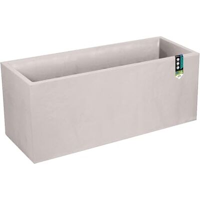 EDA – Jardinera Volcania 98 L – Decoración imitación Piedra – Doble Pared – Zona de retención de Agua – Modular – 99,5 x 39,5 x 43,5 cm – Beige Piedra caliza EDA – Jardinera Volcania 98 L – Decoración imitación Piedra – Doble Pared – Zona de retención de Agua – Modular – 99,5 x 39,5 x 43,5 cm – Beige Piedra caliza