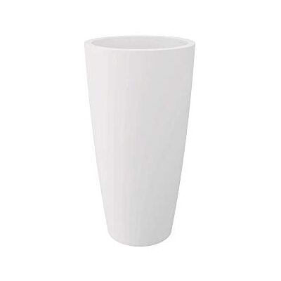 NICOLI Jarrón Alto cilíndrico Style Blanco 35,8 x 70 h cm para Interior/Exterior NICOLI Jarrón Alto cilíndrico Style Blanco 35,8 x 70 h cm para Interior/Exterior