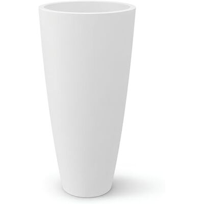 NICOLI Jarrón Alto cilíndrico Style Blanco 38 x 85h cm para Interior/Exterior NICOLI Jarrón Alto cilíndrico Style Blanco 38 x 85h cm para Interior/Exterior