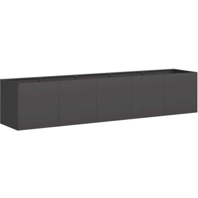 vidaXL Jardinera Negra 200x40x40 cm Acero Laminado en frío vidaXL Jardinera Negra 200x40x40 cm Acero Laminado en frío
