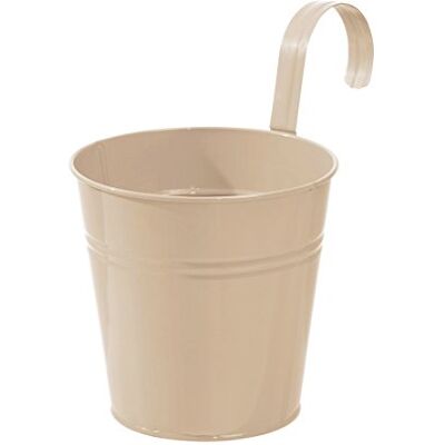Dehner Maceta Orinal con Banda de Soporte, diámetro de 19 cm, Altura 19 cm, cinc, Color Beige Dehner Maceta Orinal con Banda de Soporte, diámetro de 19 cm, Altura 19 cm, cinc, Color Beige
