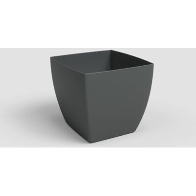 Artevasi Siena Pot Maceta Cuadrada con Acabado Mate, plástico, 100% reciclable, 30 cm, Color Antracita Artevasi Siena Pot Maceta Cuadrada con Acabado Mate, plástico, 100% reciclable, 30 cm, Color Antracita