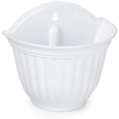 AC Meta de plástico para Pared, Tiesto, metero Colgar, Recipiente para Plantas, Flores, balcón, Porche, hogar, Fabricada en España (Blanco 26 x 29,5 x 19 cm) AC Meta de plástico para Pared, Tiesto, metero Colgar, Recipiente para Plantas, Flores, balcón, Porche, hogar, Fabricada en España (Blanco 26 x 29,5 x 19 cm)