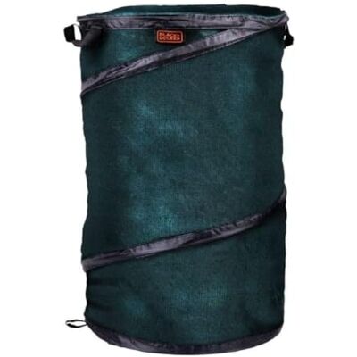 Black & Decker Bolsa de basura plegable para jardín, 45 x 75 cm, 120 L, color verde Black & Decker Bolsa de basura plegable para jardín, 45 x 75 cm, 120 L, color verde