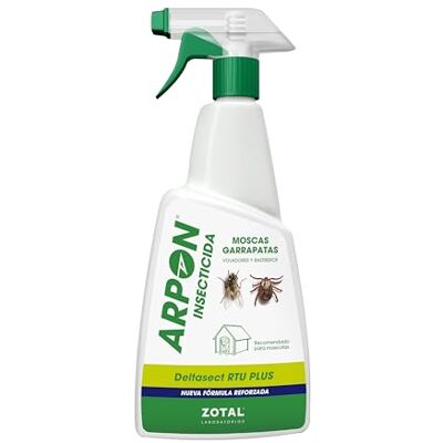 Zotal Spray Insecticida Moscas Garrapatas Pulgas – Control de Insectos Voladores y Rastreros Deltasec RTU Plus 750 ml Nueva Fórmula Reforzada ARPON Zotal Spray Insecticida Moscas Garrapatas Pulgas – Control de Insectos Voladores y Rastreros Deltasec RTU Plus 750 ml Nueva Fórmula Reforzada ARPON