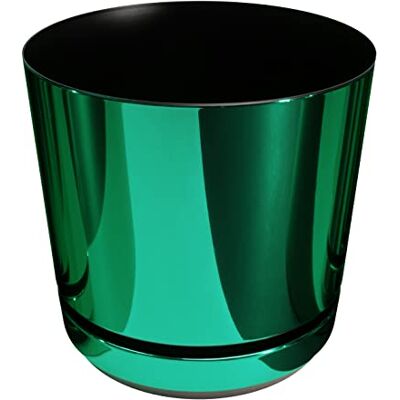KORAD La Maceta de la Serie Dekor con Plato Adaptado para Interiores Medida 18 cm Modelo 087 Verde Brillante; Fabricado en plástico, Maceta Decorativa con Orificios de Drenaje KORAD La Maceta de la Serie Dekor con Plato Adaptado para Interiores Medida 18 cm Modelo 087 Verde Brillante; Fabricado en plástico, Maceta Decorativa con Orificios de Drenaje