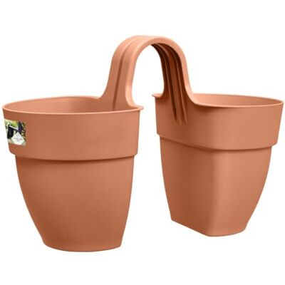 Elho Vibia Campana Flower Twin 21cm Jardinera Terra L 38.4 x An 20.5 x A 26.5 cm Para uso en Exteriores Elho Vibia Campana Flower Twin 21cm Jardinera Terra L 38.4 x An 20.5 x A 26.5 cm Para uso en Exteriores