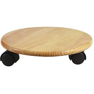 Verdemax Carrito Redondo de Madera con 3 Ruedas (30 cm de diámetro) Verdemax Carrito Redondo de Madera con 3 Ruedas (30 cm de diámetro)