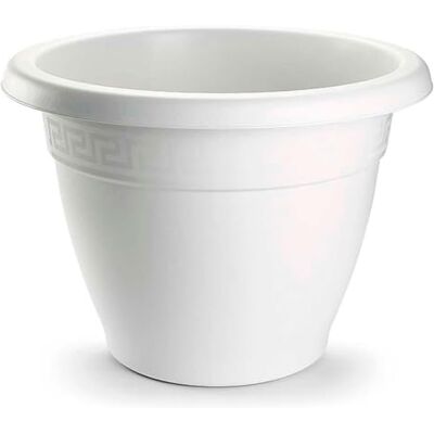 AC Meta Terrota Plástico Resistente Ideal para el Hogar, Plantas, Jardín, Decorión. Cuidado de Plantas Forma Redonda Ø 25 cm Color Blanco AC Meta Terrota Plástico Resistente Ideal para el Hogar, Plantas, Jardín, Decorión. Cuidado de Plantas Forma Redonda Ø 25 cm Color Blanco