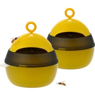 dobar ® Juego de 2 trampas para Avispas, Gran Trampa Viva para Avispas, para Exteriores, jardín, terraza y balcón dobar ® Juego de 2 trampas para Avispas, Gran Trampa Viva para Avispas, para Exteriores, jardín, terraza y balcón