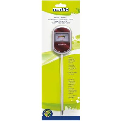 TENAX Medidor de pH para Suelo 25,5 cm Rojo, Tester de Acidez del Suelo sin Baterías, Medidor de pH para Tierra, Huerto, Plantas, Flores y Árboles Frutales, Jardín, Macetas e Invernadero TENAX Medidor de pH para Suelo 25,5 cm Rojo, Tester de Acidez del Suelo sin Baterías, Medidor de pH para Tierra, Huerto, Plantas, Flores y Árboles Frutales, Jardín, Macetas e Invernadero