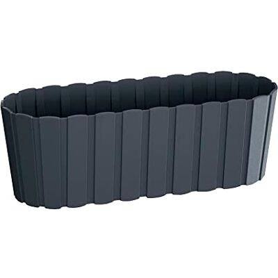 Prosperplast Jardinera para balcón, Jardinera, Antracita, 40 cm, plástico DDEC Prosperplast Jardinera para balcón, Jardinera, Antracita, 40 cm, plástico DDEC