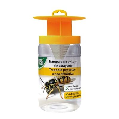 BSI Potente Trampa para Avispas y avispones Apta para avispones asiáticos Natural Reutilizable BSI Potente Trampa para Avispas y avispones Apta para avispones asiáticos Natural Reutilizable