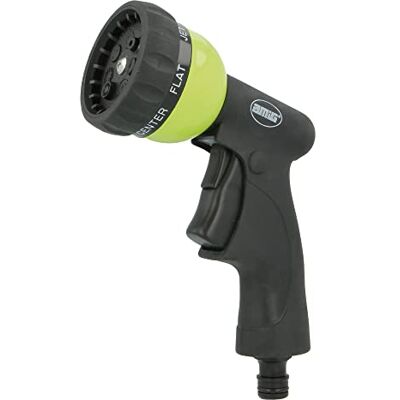 Amig Pistola de Riego 180 mm Con 7 Modos Diferentes de Riego Caudal Regulable con Gatillo y Mango Ergonómico Latón y Goma Verde Pistacho y Negro Amig Pistola de Riego 180 mm Con 7 Modos Diferentes de Riego Caudal Regulable con Gatillo y Mango Ergonómico Latón y Goma Verde Pistacho y Negro