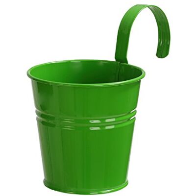 Dehner Maceta Orinal con Banda de Soporte, diámetro de 14 cm, Altura de 14 cm, cinc, Color Verde Dehner Maceta Orinal con Banda de Soporte, diámetro de 14 cm, Altura de 14 cm, cinc, Color Verde