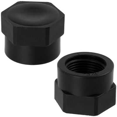 AERZETIX Juego de 5 Tapones Hembra 3/4" para Atornillar para Manguera de Riego Sistema de Goteo Presión Máx 10 Bar en Polietileno Racor Circuito Tapa Irrigación Negro AERZETIX Juego de 5 Tapones Hembra 3/4" para Atornillar para Manguera de Riego Sistema de Goteo Presión Máx 10 Bar en Polietileno Racor Circuito Tapa Irrigación Negro