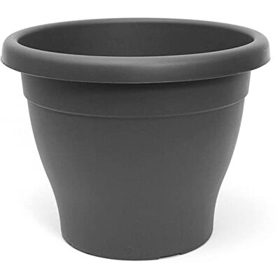 AC Meta Mediterránea Plástico Resistente Ideal para el Hogar, Plantas, Jardín, Decorión. Cuidado de Plantas Forma Redonda Ø 25 cm Color Gris AC Meta Mediterránea Plástico Resistente Ideal para el Hogar, Plantas, Jardín, Decorión. Cuidado de Plantas Forma Redonda Ø 25 cm Color Gris