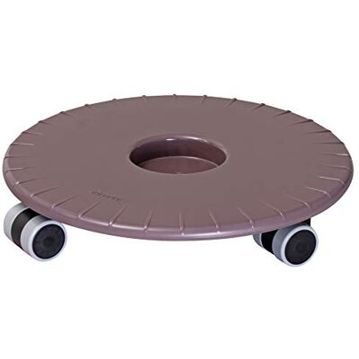WAGNER Soporte con Ruedas para Plantas Flat Ø 30 x 6 cm I Soporte con Ruedas para Plantas para Exteriores + Interiores I Plástico ABS, Malva, Repelente al Agua I Capacidad de Carga 80 kg WAGNER Soporte con Ruedas para Plantas Flat Ø 30 x 6 cm I Soporte con Ruedas para Plantas para Exteriores + Interiores I Plástico ABS, Malva, Repelente al Agua I Capacidad de Carga 80 kg