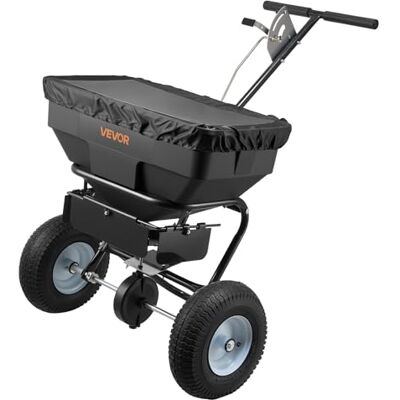 VEVOR Esparcidor de Empuje Manual Capacidad de 59 kg, Esparcidor de Compost con Neumáticos y Tolva, Ancho de Esparcimiento de 0 a 3,66 m para Semillas y Fertilizantes, para Jardín, Césped, Patio VEVOR Esparcidor de Empuje Manual Capacidad de 59 kg, Esparcidor de Compost con Neumáticos y Tolva, Ancho de Esparcimiento de 0 a 3,66 m para Semillas y Fertilizantes, para Jardín, Césped, Patio