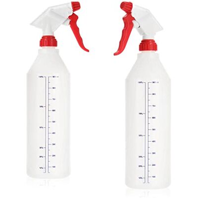 com-four ® 2x botella de spray con escala, pulverizador de bomba de agua jardín taller coche atomizador de 900 ml con boquilla ajustable com-four ® 2x botella de spray con escala, pulverizador de bomba de agua jardín taller coche atomizador de 900 ml con boquilla ajustable