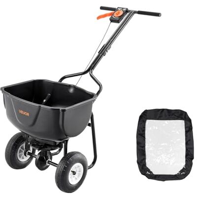 VEVOR Esparcidor de Empuje Manual Capacidad de 27,2 kg, Esparcidor de Compost con Ruedas Neumáticas, Ancho de Esparcimiento de 0 a 3 m para Semillas y Fertilizantes, para Jardín, Césped, Campo, Granja VEVOR Esparcidor de Empuje Manual Capacidad de 27,2 kg, Esparcidor de Compost con Ruedas Neumáticas, Ancho de Esparcimiento de 0 a 3 m para Semillas y Fertilizantes, para Jardín, Césped, Campo, Granja