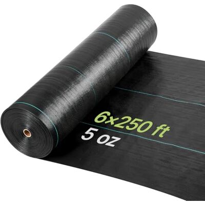 VEVOR Malla Antihierbas 1,8 x 76,2 m 168 g/m², Tela Geotextil para Control de Maleza Polipropileno Tejido de Alta Densidad para Jardines, Invernaderos, Caminos de Grava, Drenaje, Exterior, Ventilación VEVOR Malla Antihierbas 1,8 x 76,2 m 168 g/m², Tela Geotextil para Control de Maleza Polipropileno Tejido de Alta Densidad para Jardines, Invernaderos, Caminos de Grava, Drenaje, Exterior, Ventilación