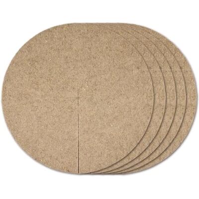 La cordeline Lote de 5 Discos de mantillo Natural, 40 cm, Fieltro de cáñamo, 600 g/m², protección contra Las Malas Hierbas, el frío y la evaporación, Color marrón La cordeline Lote de 5 Discos de mantillo Natural, 40 cm, Fieltro de cáñamo, 600 g/m², protección contra Las Malas Hierbas, el frío y la evaporación, Color marrón
