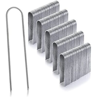 GardenMate Paquete de 250 Pinzas de Seguridad para jardín de Acero galvanizado de 150 mm, 2,9 mm de Grosor, en Forma de U GardenMate Paquete de 250 Pinzas de Seguridad para jardín de Acero galvanizado de 150 mm, 2,9 mm de Grosor, en Forma de U