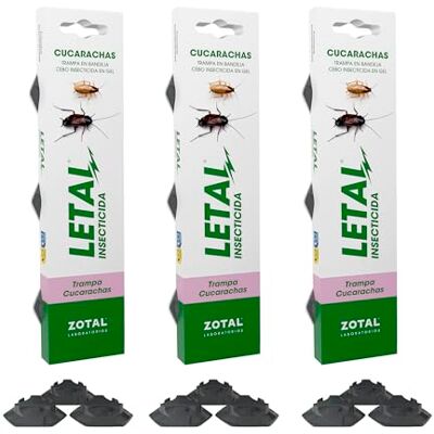 Zotal Trampa para Cucarachas LETAL – Estuche 3 Unidades Gel Insecticida con Imidacloprid Elimina Colonias Interior y Exterior Fácil de Usar (Pack 3 Unidades) Zotal Trampa para Cucarachas LETAL – Estuche 3 Unidades Gel Insecticida con Imidacloprid Elimina Colonias Interior y Exterior Fácil de Usar (Pack 3 Unidades)