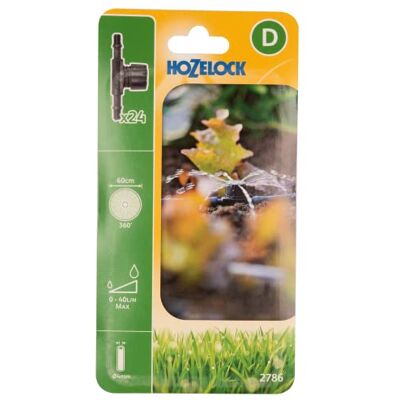 Hozelock Aspersor en línea 360° con caudal regulable, 24 unidades Hozelock Aspersor en línea 360° con caudal regulable, 24 unidades