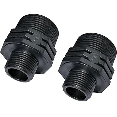 AERZETIX Juego de 2 Reductores Macho/Macho para Atornillar Rosca 3/4" x 1 1/4" Plástico Racor Roscado PN 10 Bares Conexión de Tubos AERZETIX Juego de 2 Reductores Macho/Macho para Atornillar Rosca 3/4" x 1 1/4" Plástico Racor Roscado PN 10 Bares Conexión de Tubos