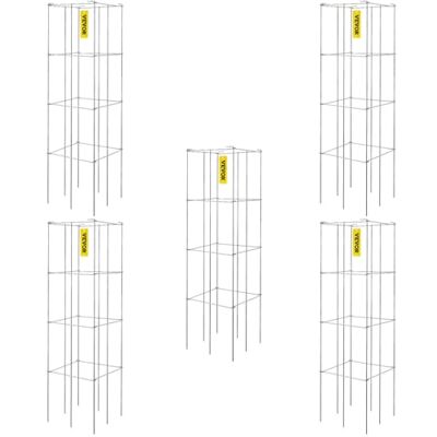VEVOR Jaulas para Tomates, 30 x 30 x 117 cm, 5 Paquetes de Jaulas Cuadradas de Soporte para Plantas, Torres de Tomate de Acero Recubiertas de PVC Plateadas para Trepar Verduras, 14,1 lbs, 6,4 kg VEVOR Jaulas para Tomates, 30 x 30 x 117 cm, 5 Paquetes de Jaulas Cuadradas de Soporte para Plantas, Torres de Tomate de Acero Recubiertas de PVC Plateadas para Trepar Verduras, 14,1 lbs, 6,4 kg