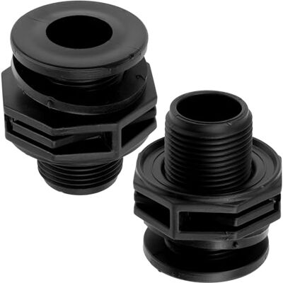 AERZETIX Juego de 2 Racores Conectores de Tanque de Agua 3/4'' Rosca Exterior con Junta en Caucho Depósito Barril de Lluvia Irrigación Riego en Polipropileno AERZETIX Juego de 2 Racores Conectores de Tanque de Agua 3/4'' Rosca Exterior con Junta en Caucho Depósito Barril de Lluvia Irrigación Riego en Polipropileno