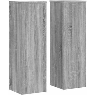 vidaXL Soportes de Plantas 2 uds Madera Gris Sonoma 25x25x80 cm, Soporte de Flor, Soporte de Maceta, Soporte de Planta de casa, Soporte de Maceta vidaXL Soportes de Plantas 2 uds Madera Gris Sonoma 25x25x80 cm, Soporte de Flor, Soporte de Maceta, Soporte de Planta de casa, Soporte de Maceta